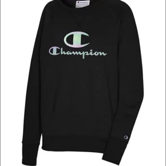 NWT Champion Graphic Pullover, black. Size M - Picture 1 of 2